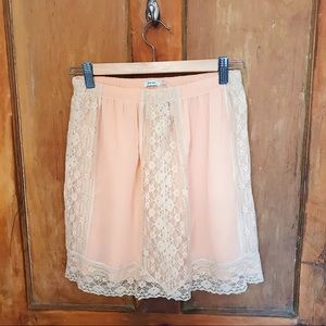 Urban Outfitters ~ Kimchi Blue Pink Lace Skirt
